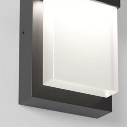 Xample Artika Mazza Frosted Led Wall Light, Matte Black Indoor/outdoor Sconce With Frosted Acrylic, 450 Lumens, Weatherproof, 12W - thumbnail 4