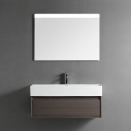 Homestylestore Dark Walnut Wall Mounted Waterproof Led Bathroom Mirror 950 X 680mm - thumbnail 2