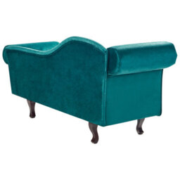 Beliani Left-Hand Chaise Longue Lattes Ii Velvet Emerald Green With Cushion - thumbnail 5
