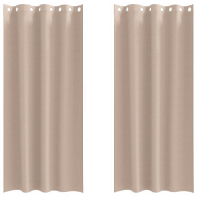 Berkfield Modern Curtains With Curtains 2 Pcs Taupe 245 X 140 Cm Polyester - image 1