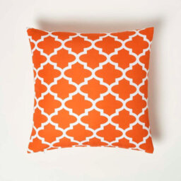 Homescapes Luxury Outdoor Cushions 2 Set, Waterproof Filled Cushion, Soft-Touch, Orange Geometric, For Garden And Indoors 45X 45Cm - thumbnail 4