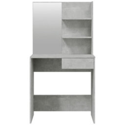 Walplus Dressing Table With Mirror Concrete Grey 74.5X40X141 Cm - thumbnail 6