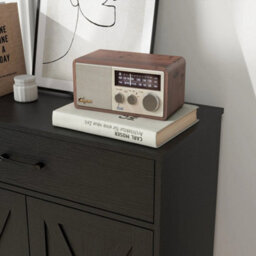 2 Doors 1 Drawer / Black Storage Console Cabinet With Wooden Top Farmhouse Sideboard - thumbnail 3