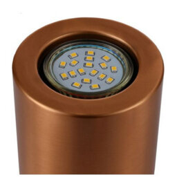Happy Homewares Small And Contemporary Brushed Copper Led Table/floor Lamp Uplighter - thumbnail 2