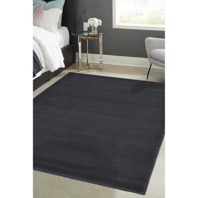 Melrose Colorama Plain Charcoal Grey X-Large Indoor Area Rug 200/290Cm - image 1