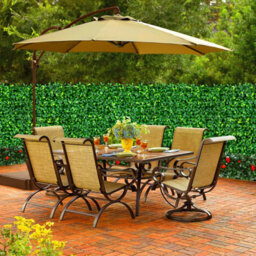 GreenBrokers Artificial Green Wall Hedge With Mixed Leaf Foliage And Yellow/white Flowers (1M X 1M) - Uv Stable Vertical Garden (Pack Of 4) - thumbnail 5