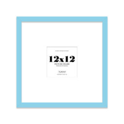 "12X12"" Light Blue Picture Frame - 12X12"" Square Frame With 8X8"" Mount For 12X12""/8X8"" Pictures Classic Style Wall Art, 1 Pack" - thumbnail 1