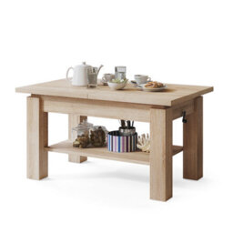 Heze Furniture Alva 2 In 1 Extending Coffee / Dining Table 110-150Cm - Sonoma Oak - thumbnail 5