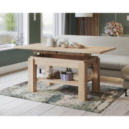 Heze Furniture Alva 2 In 1 Extending Coffee / Dining Table 110-150Cm - Sonoma Oak - thumbnail 2
