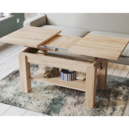 Heze Furniture Alva 2 In 1 Extending Coffee / Dining Table 110-150Cm - Sonoma Oak - thumbnail 3