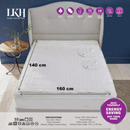 LKH Home Collection Electric Heated Blanket For Beds 3 Heat Settings Detachable Controller Fast Heat Up Overheat Protection For Cold Winter Nights - thumbnail 2