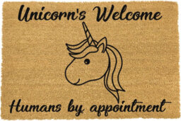 Artsy Doormats Unicorns Welcome, Humans By Appointment Doormat - thumbnail 2
