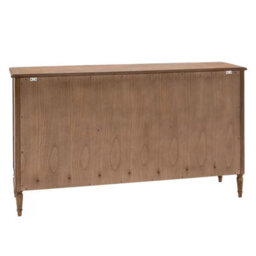 Xample Gallery Highgrove Large Sideboard Rich Brown Mindi Wood 3 Cupboards 3 Drawers Bronze Beehive Handles - thumbnail 8