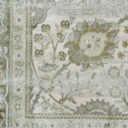 Loomed Green Vintage Distressed Bedroom Living Area Rug 160X230Cm - thumbnail 4