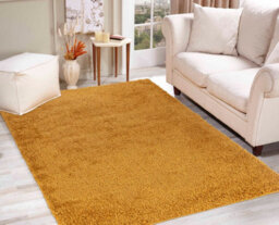 Desire Rugs Plain Living Room Shaggy Area Rugs Gold 120X170 Cm - thumbnail 5