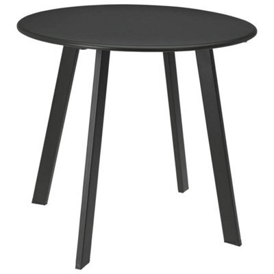 Grey Round Metal Garden Coffee Table 50X45Cm - image 1