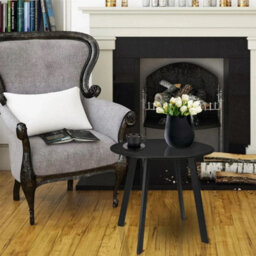 Grey Round Metal Garden Coffee Table 50X45Cm - thumbnail 4