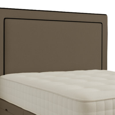 "Urban Textures Luxury 26"" High Savoy Edge Boucle Upholstered Bed Headboard - Brown" - image 1