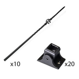 Whittington Black Metal Basket Stair And Landing Spindle - 10 Pack Inc Brackets Traditional Products Ltd - thumbnail 1