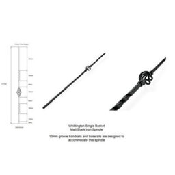 Whittington Black Metal Basket Stair And Landing Spindle - 10 Pack Inc Brackets Traditional Products Ltd - thumbnail 4
