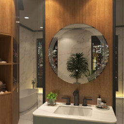 Royal Bathrooms Tokyo 800 X 800mm Round Led Illuminated Bathroom Mirror - Anti-Fog - thumbnail 2