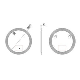 Royal Bathrooms Tokyo 800 X 800mm Round Led Illuminated Bathroom Mirror - Anti-Fog - thumbnail 4