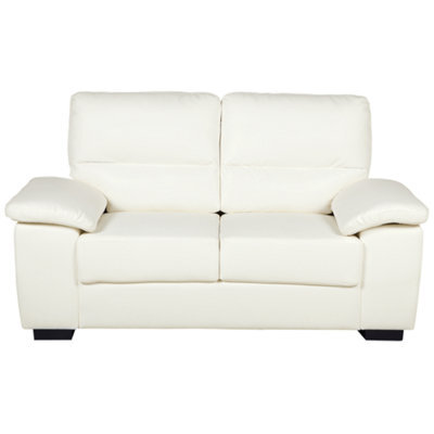 Beliani Sofa 2 Seater Vogar Faux Leather Off-White - image 1
