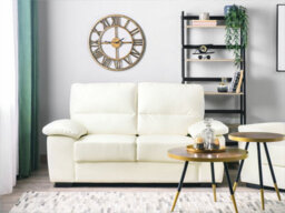 Beliani Sofa 2 Seater Vogar Faux Leather Off-White - thumbnail 2