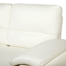 Beliani Sofa 2 Seater Vogar Faux Leather Off-White - thumbnail 7