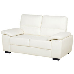 Beliani Sofa 2 Seater Vogar Faux Leather Off-White - thumbnail 4