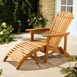 Outdoor Footstool, Acacia Hardwood Garden Foot Rest, - thumbnail 5