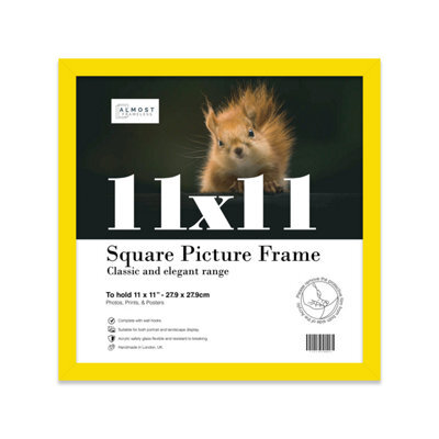 11X11 Yellow Picture Frame (27.9 X 27.9Cm) Poster, Photo, Artwork, Gallery Wall Or Print - image 1
