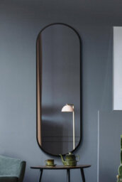 "Mirroroutlet Vultus - New Black Metal Framed Double Arched Wall Mirror 71 X 24"" (180Cm X 60Cm)" - thumbnail 5