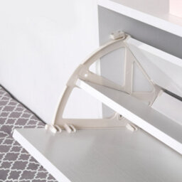Homcom Shoe Storage Cabinet Footwear Organiser Space-Saving W/ 3 Drawers -White - thumbnail 8