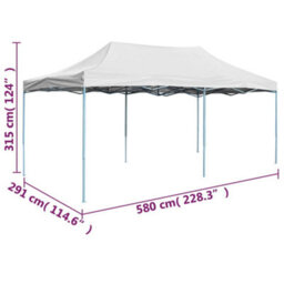 Berkfield Professional Folding Party Tent 3X6 M Steel White - thumbnail 9