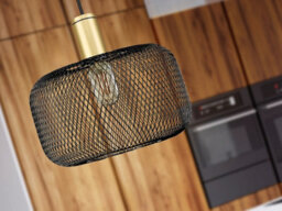 Luminosa Lighting Luminosa Osiris Wire Frame Pendant Ceiling Light Matt Black And Gold Paint E27 - Uk Stock - thumbnail 3