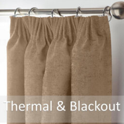 Luxury Living Chenille Blackout Pencil Pleat Top Curtains 117Cm X 137Cm Beige - thumbnail 3