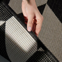 The Rugs Ted Baker Terrick Reversible Indoor Outdoor Rug Chevron Design In Black - thumbnail 8