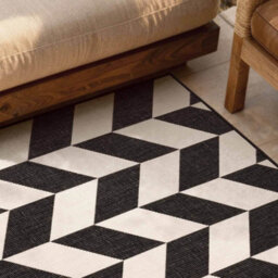 The Rugs Ted Baker Terrick Reversible Indoor Outdoor Rug Chevron Design In Black - thumbnail 2