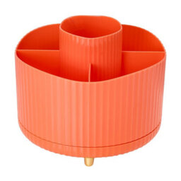 Thehotsale Orange Tabletop Rotating Cosmetic Storage Organizer - thumbnail 4