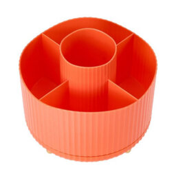 Thehotsale Orange Tabletop Rotating Cosmetic Storage Organizer - thumbnail 6