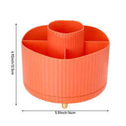 Thehotsale Orange Tabletop Rotating Cosmetic Storage Organizer - thumbnail 7