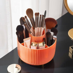 Thehotsale Orange Tabletop Rotating Cosmetic Storage Organizer - thumbnail 2