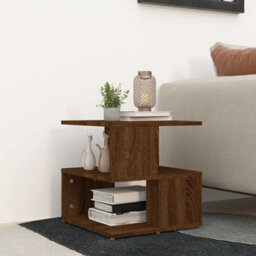 Berkfield Side Table Brown Oak 40X40X40 Cm Engineered Wood