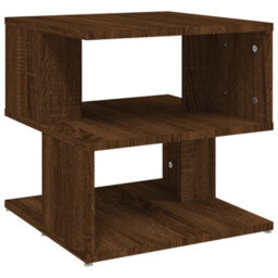 Berkfield Side Table Brown Oak 40X40X40 Cm Engineered Wood - thumbnail 2