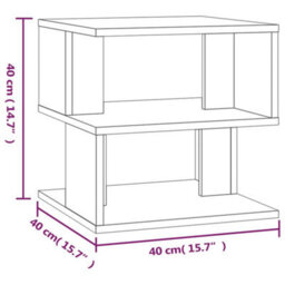 Berkfield Side Table Brown Oak 40X40X40 Cm Engineered Wood - thumbnail 7
