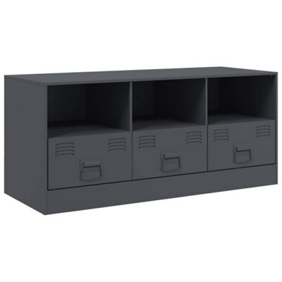Berkfield Sturdy Tv Cabinet Anthracite 99X39X44 Cm Steel - image 1