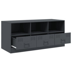 Berkfield Sturdy Tv Cabinet Anthracite 99X39X44 Cm Steel - thumbnail 7