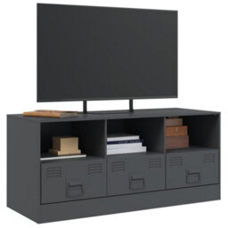 Berkfield Sturdy Tv Cabinet Anthracite 99X39X44 Cm Steel - thumbnail 4