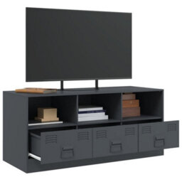 Berkfield Sturdy Tv Cabinet Anthracite 99X39X44 Cm Steel - thumbnail 5